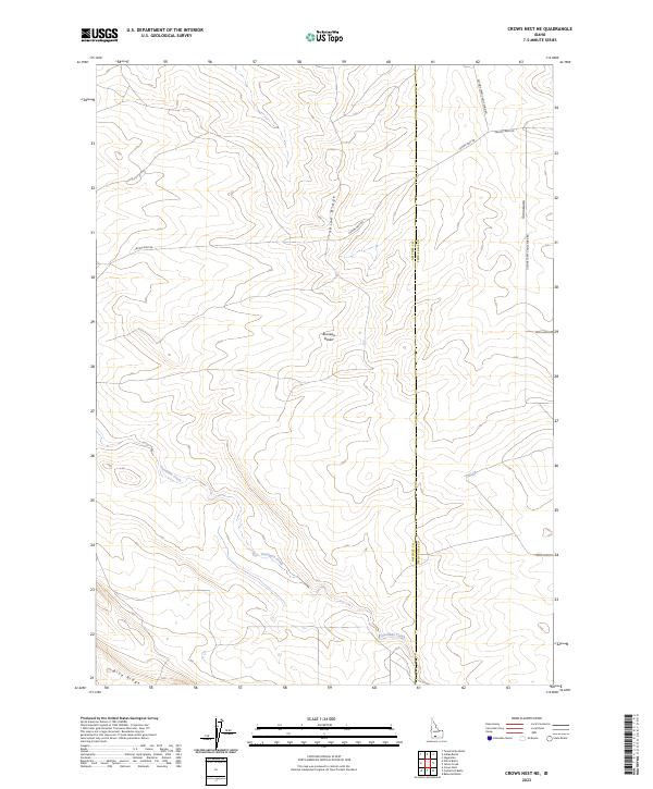 US Topo 7.5-minute map for Crows Nest NE ID