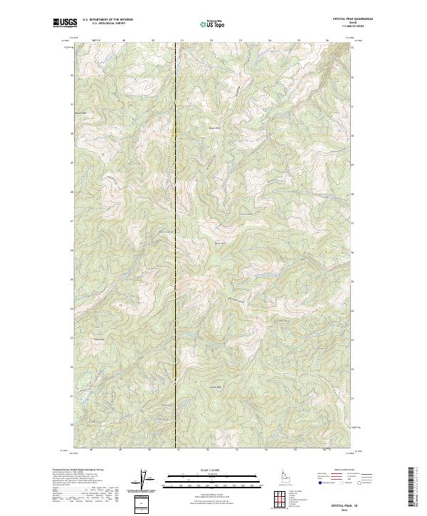 US Topo 7.5-minute map for Crystal Peak ID
