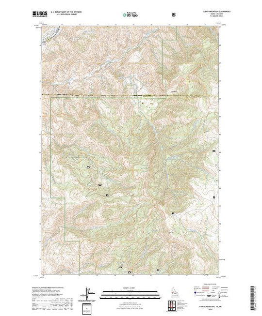 US Topo 7.5-minute map for Cuddy Mountain IDOR – American Map Store