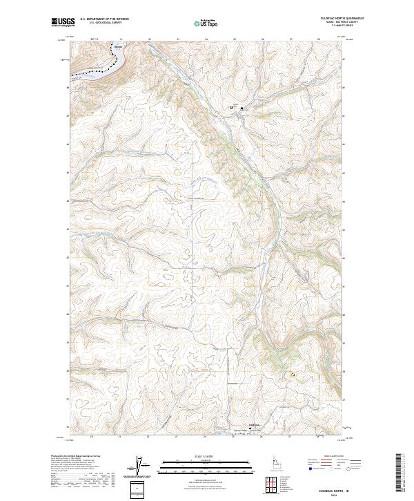 US Topo 7.5-minute map for Culdesac North ID