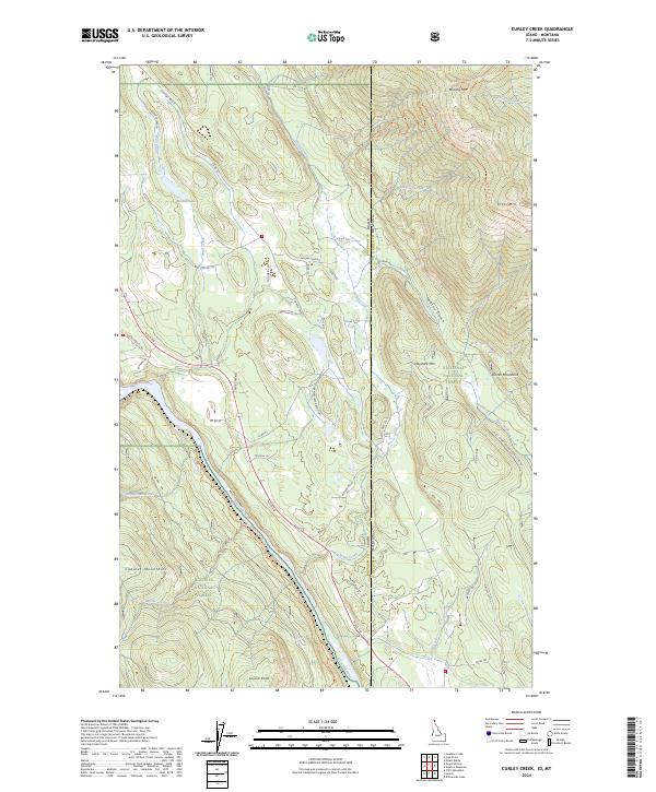 US Topo 7.5-minute map for Curley Creek IDMT