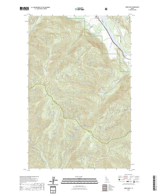US Topo 7.5-minute map for Derr Point ID – American Map Store