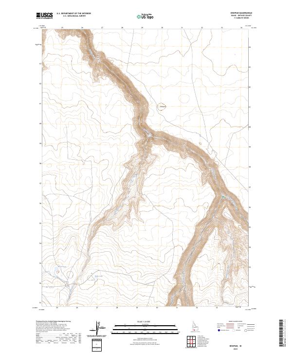 US Topo 7.5-minute map for Dishpan ID