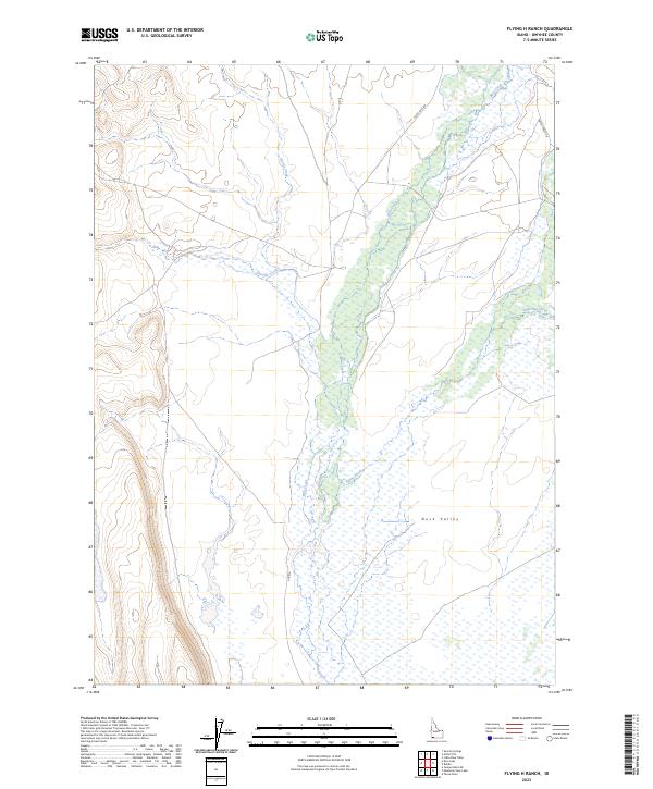 US Topo 7.5-minute map for Flying H Ranch ID – American Map Store