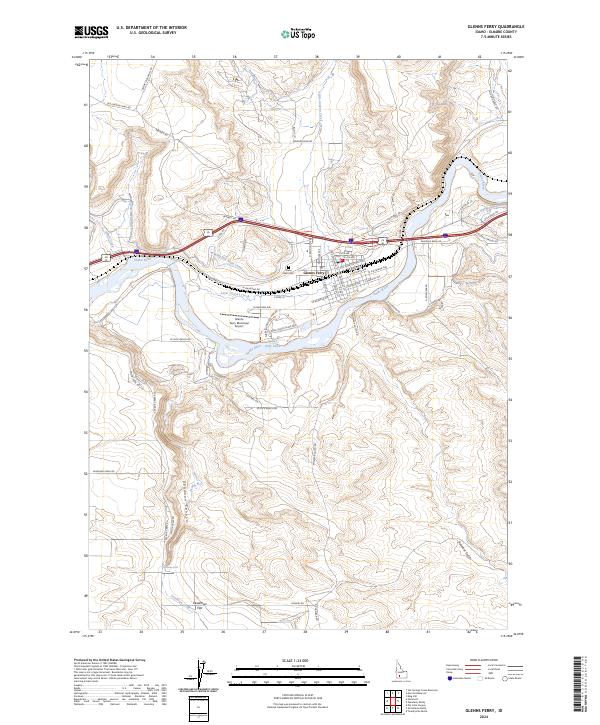 US Topo 7.5-minute map for Glenns Ferry ID