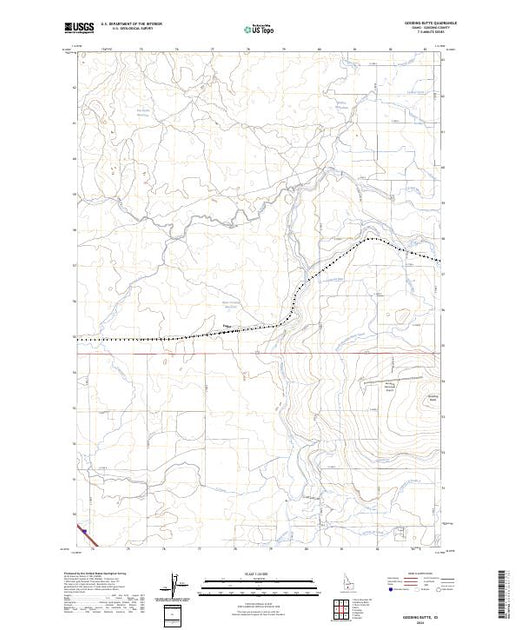 US Topo 7.5-minute map for Gooding Butte ID – American Map Store