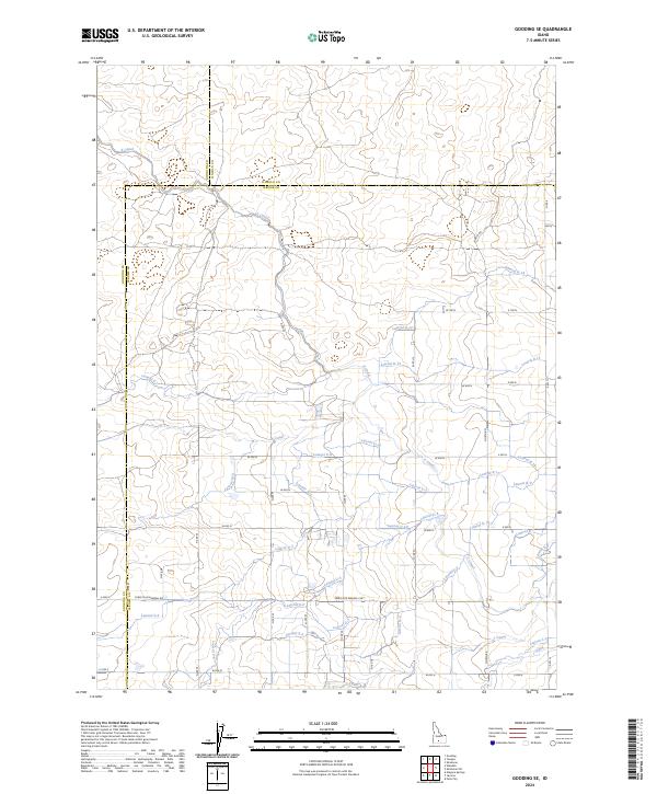 US Topo 7.5-minute map for Gooding SE ID