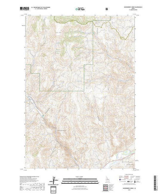 US Topo 7.5-minute map for Gooseberry Creek ID – American Map Store