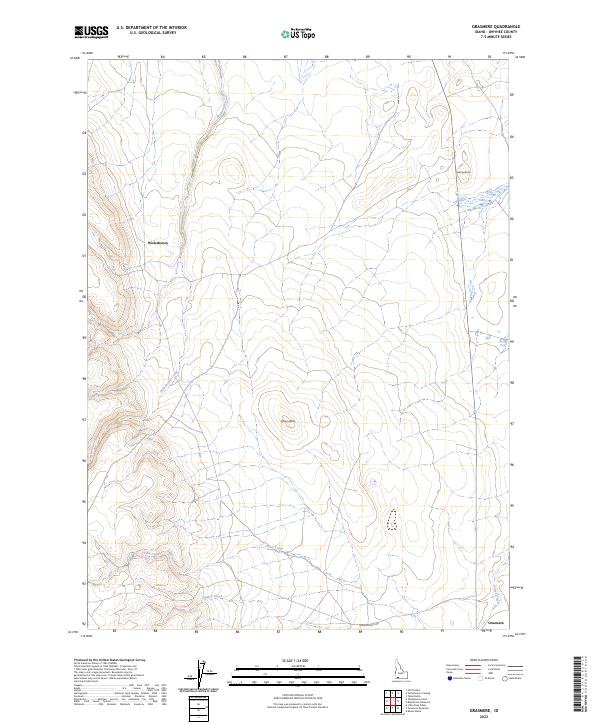 US Topo 7.5-minute map for Grasmere ID