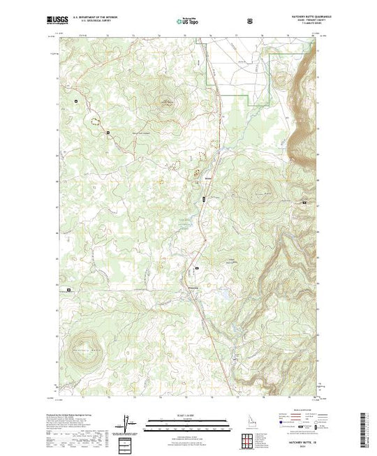 US Topo 7.5-minute map for Hatchery Butte ID – American Map Store