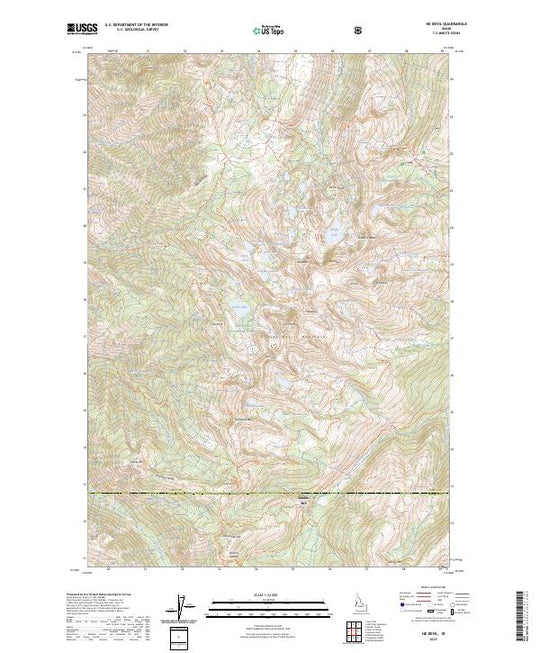 US Topo 7.5-minute map for He Devil ID – American Map Store