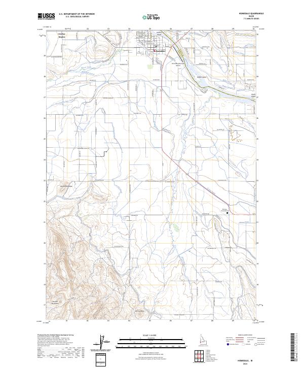 US Topo 7.5-minute map for Homedale ID