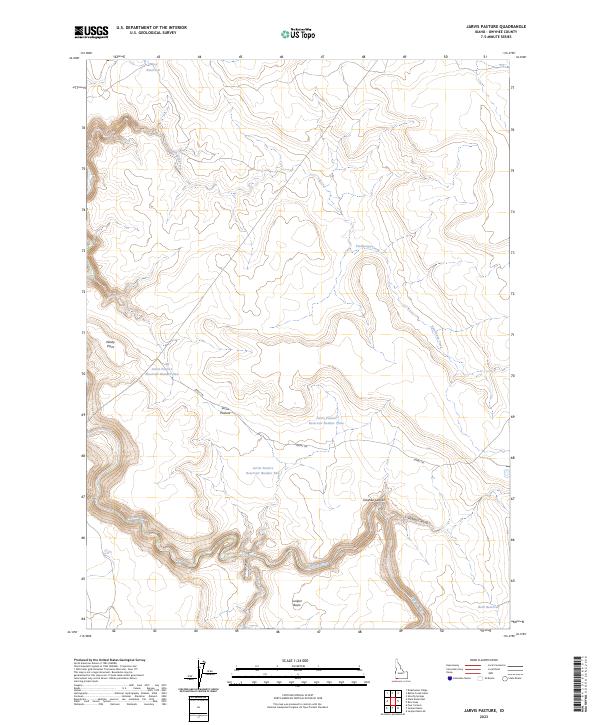 US Topo 7.5-minute map for Jarvis Pasture ID