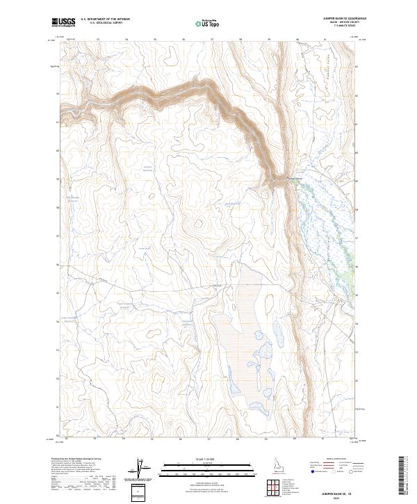 US Topo 7.5-minute map for Juniper Basin SE ID