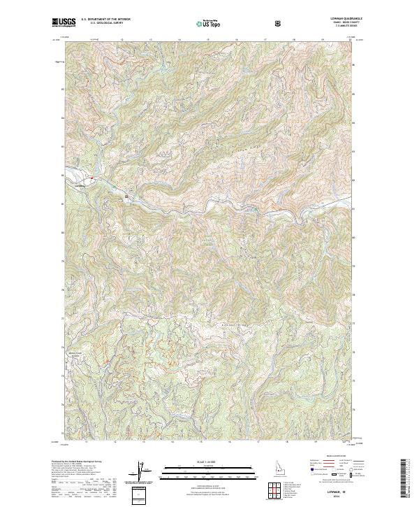 US Topo 7.5-minute map for Lowman ID