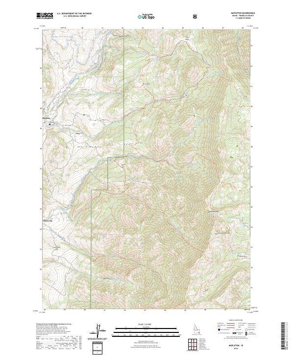 US Topo 7.5-minute map for Mapleton ID – American Map Store