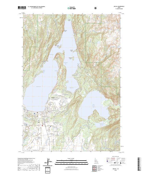 Mccall Ranger Ditrict Map US Topo 7.5-minute map for McCall ID – American Map Store
