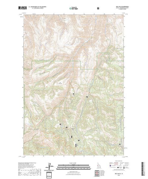 US Topo 7.5-minute map for Neil Gulch ID