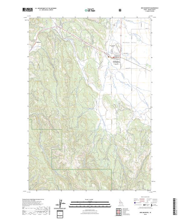 US Topo 7.5-minute map for New Meadows ID