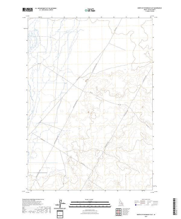 US Topo 7.5-minute map for North of Ryegrass Flat ID