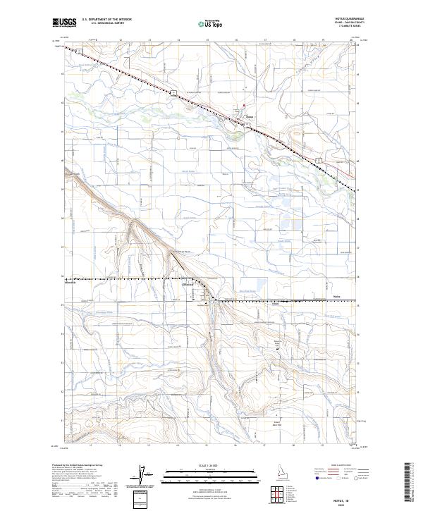 Notus Id US Topo 7.5-minute map for Notus ID – American Map Store