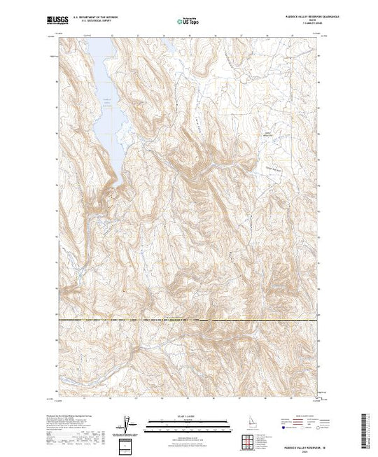 US Topo 7.5-minute map for Paddock Valley Reservoir ID – American Map Store