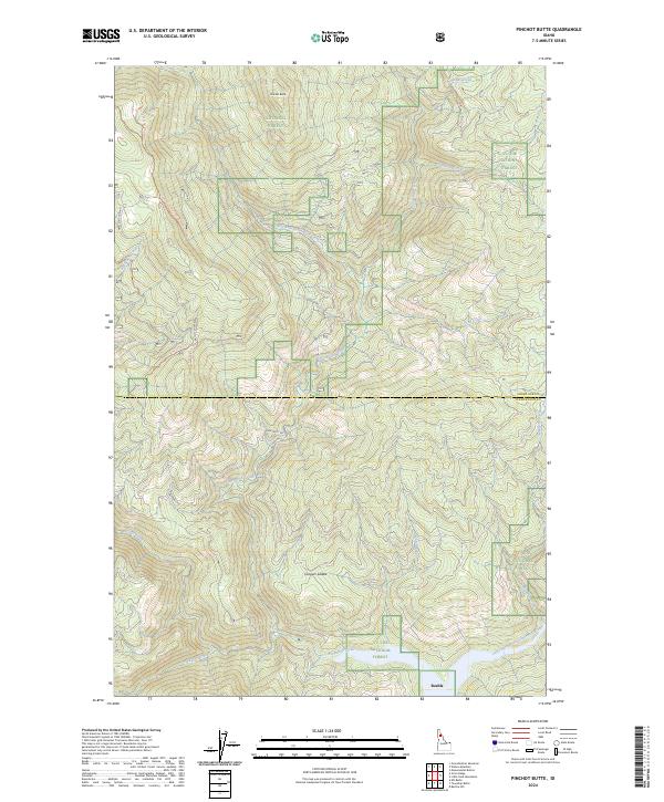 US Topo 7.5-minute map for Pinchot Butte ID