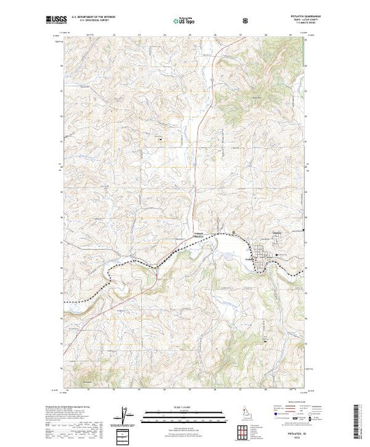 US Topo 7.5-minute map for Potlatch ID – American Map Store