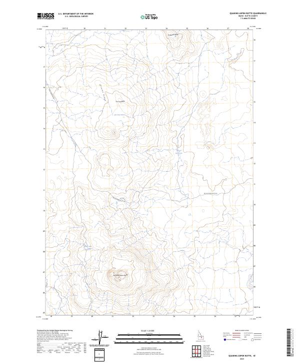 US Topo 7.5-minute map for Quaking Aspen Butte ID