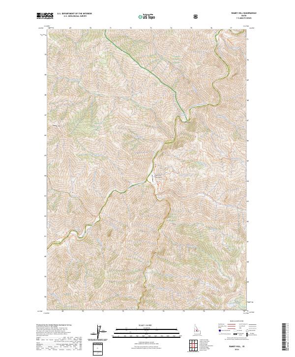 US Topo 7.5-minute map for Ramey Hill ID