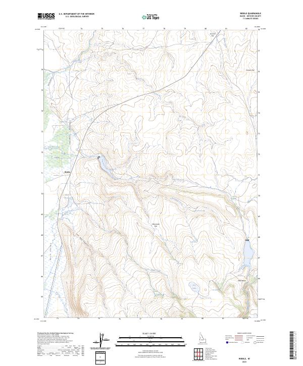 US Topo 7.5-minute map for Riddle ID – American Map Store