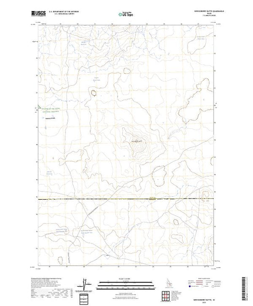 US Topo 7.5-minute map for Serviceberry Butte ID – American Map Store