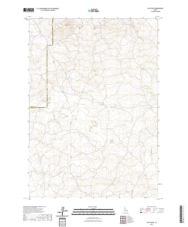 US Topo 7.5-minute map for Split Rock ID – American Map Store