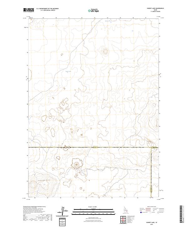 US Topo 7.5-minute map for Sunset Lake ID