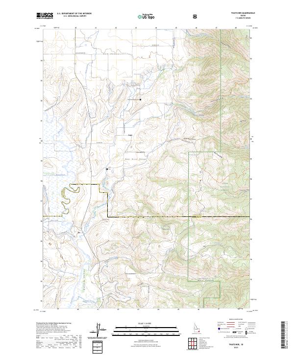 US Topo 7.5-minute map for Thatcher ID