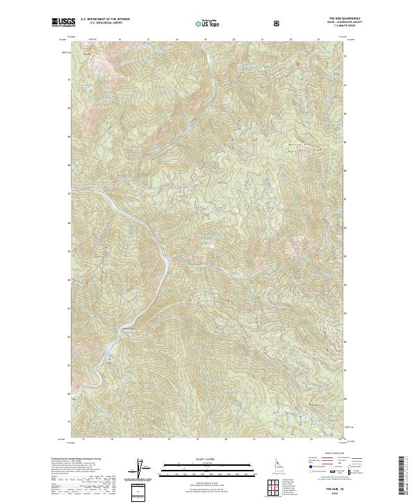 US Topo 7.5-minute map for The Nub ID – American Map Store