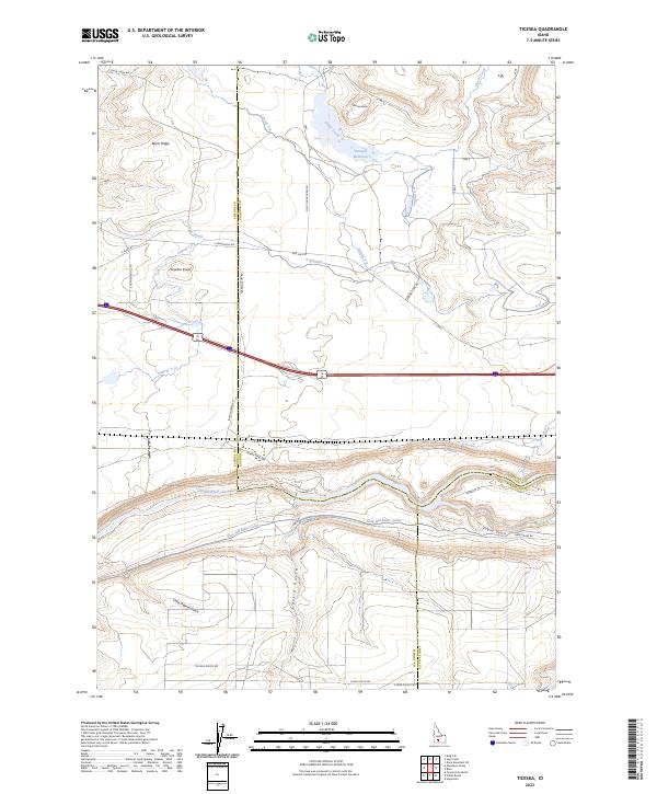 US Topo 7.5-minute map for Ticeska ID