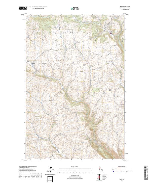 US Topo 7.5-minute map for Troy ID