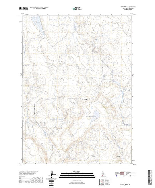 US Topo 7.5-minute map for Turner Table ID – American Map Store