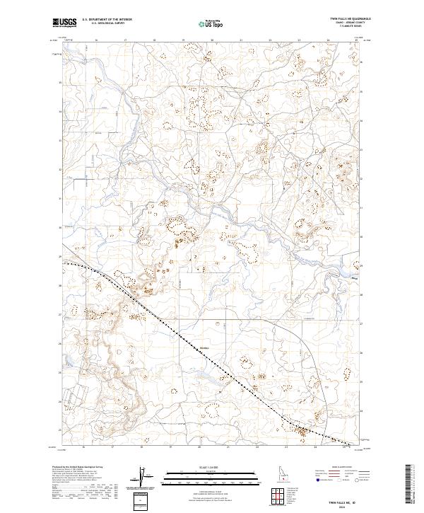 US Topo 7.5-minute map for Twin Falls NE ID
