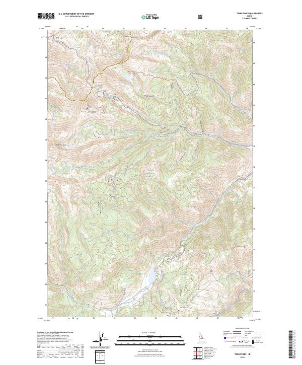 US Topo 7.5-minute map for Twin Peaks ID