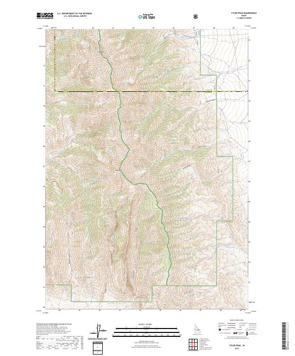 US Topo 7.5-minute map for Tyler Peak ID