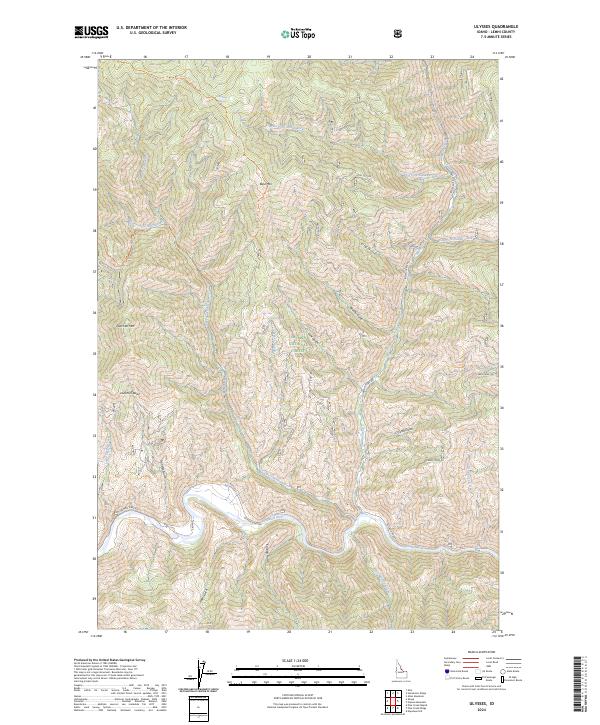US Topo 7.5-minute map for Ulysses ID