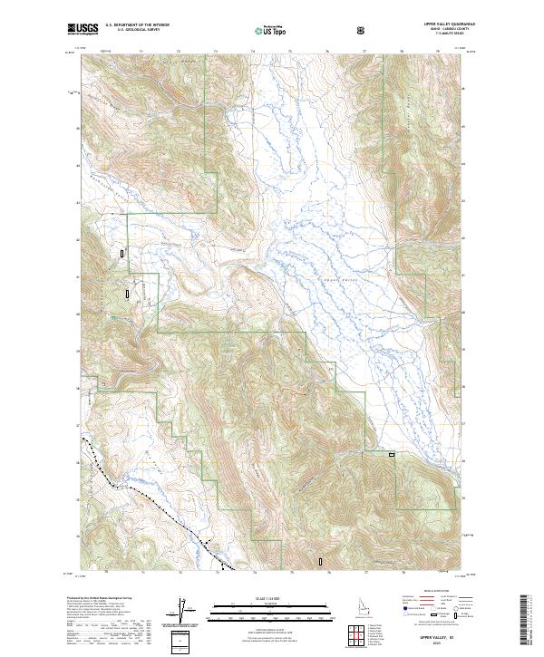US Topo 7.5-minute map for Upper Valley ID