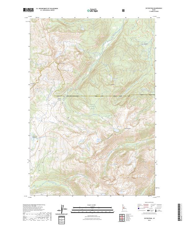 US Topo 7.5-minute map for Victor Peak ID