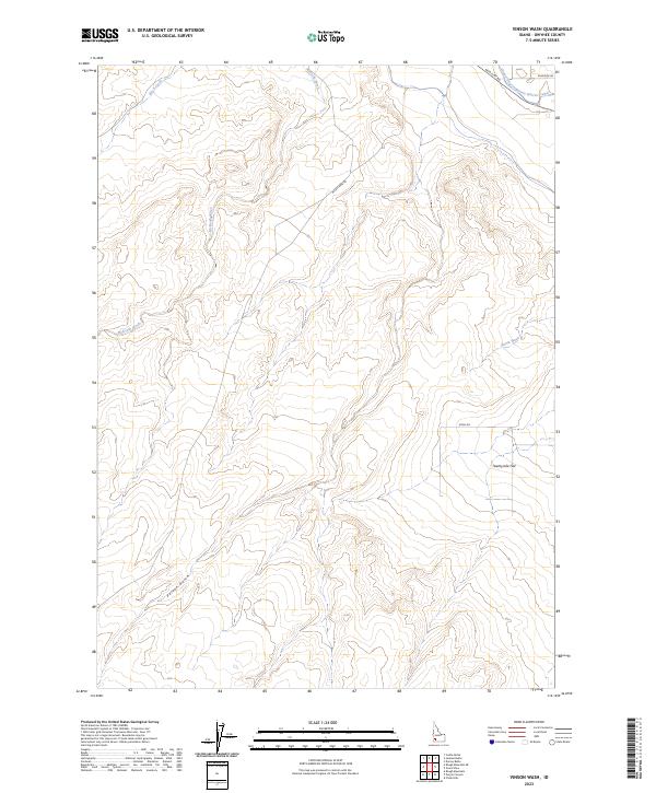 US Topo 7.5-minute map for Vinson Wash ID