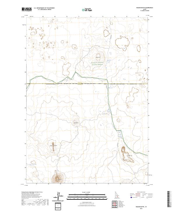 US Topo 7.5-minute map for Wagon Butte ID
