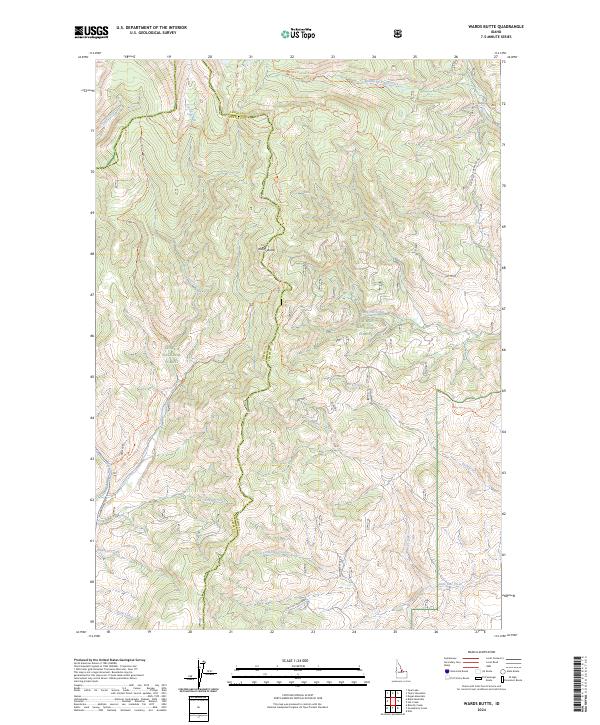 US Topo 7.5-minute map for Wards Butte ID