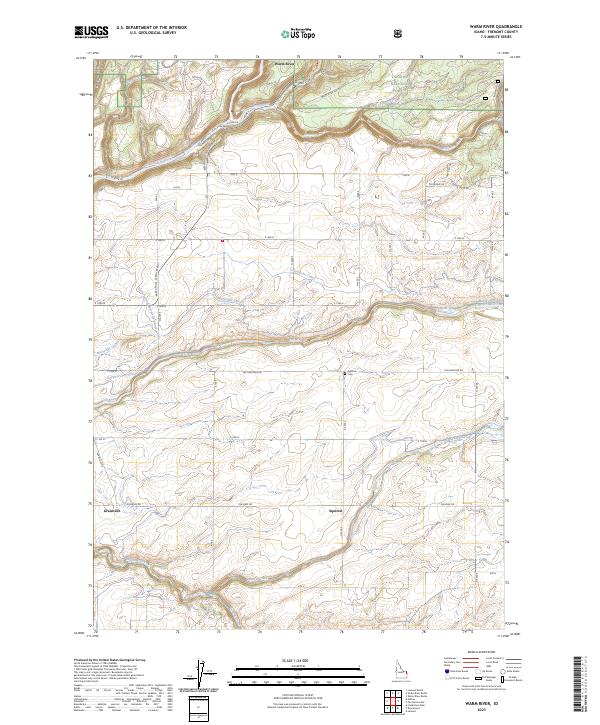 US Topo 7.5-minute map for Warm River ID
