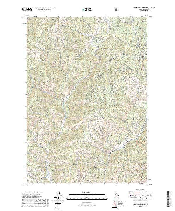 US Topo 7.5-minute map for Warm Springs Point ID